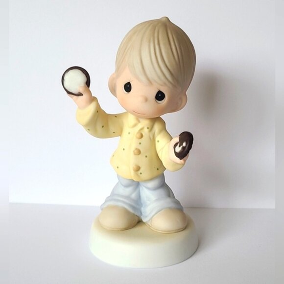 Vintage 2000 Precious Moments Boy Cookie Better Half Collectible Figurine - Picture 1 of 6